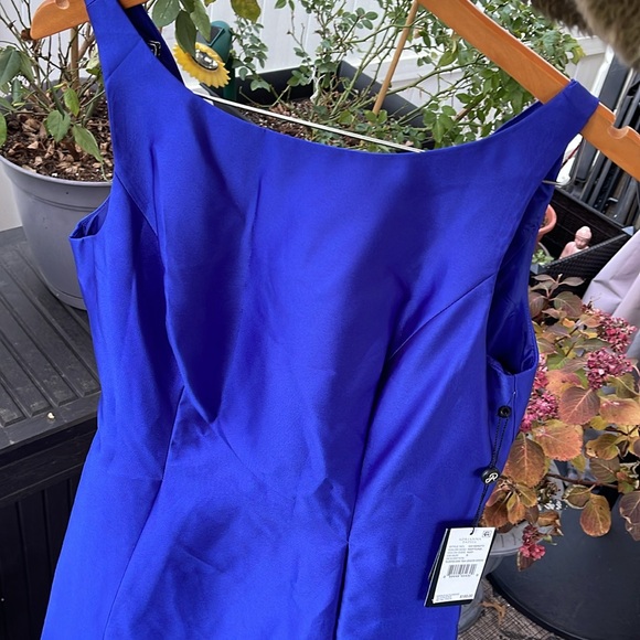 Adrianna Papell - Sleeveless Mikado Fit and Flare Midi Dress - Neptune 8 - Picture 3 of 15